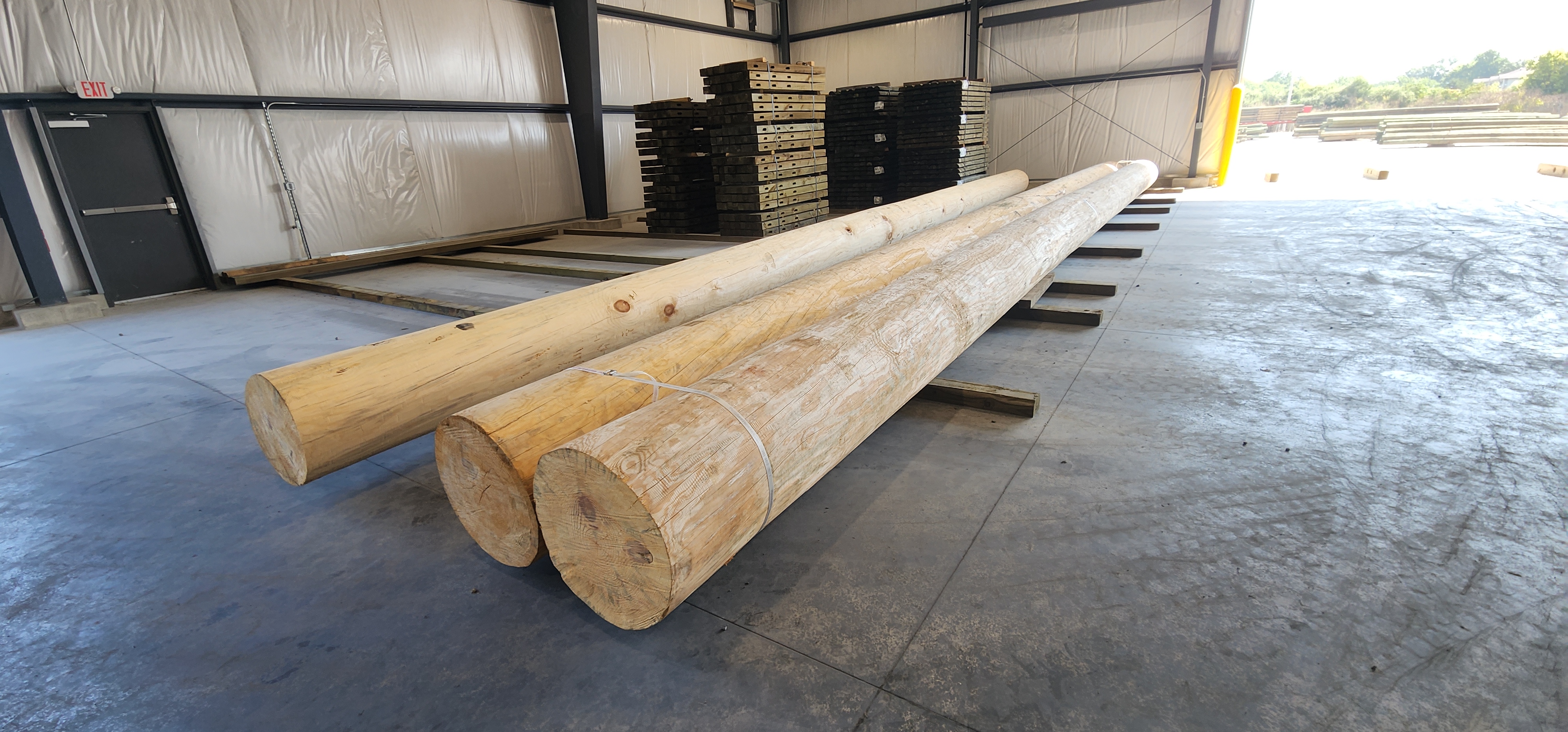 Wood Pilings, Round Tapered